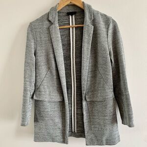 TOPSHOP Stretch Knit Grey Casual Open Blazer